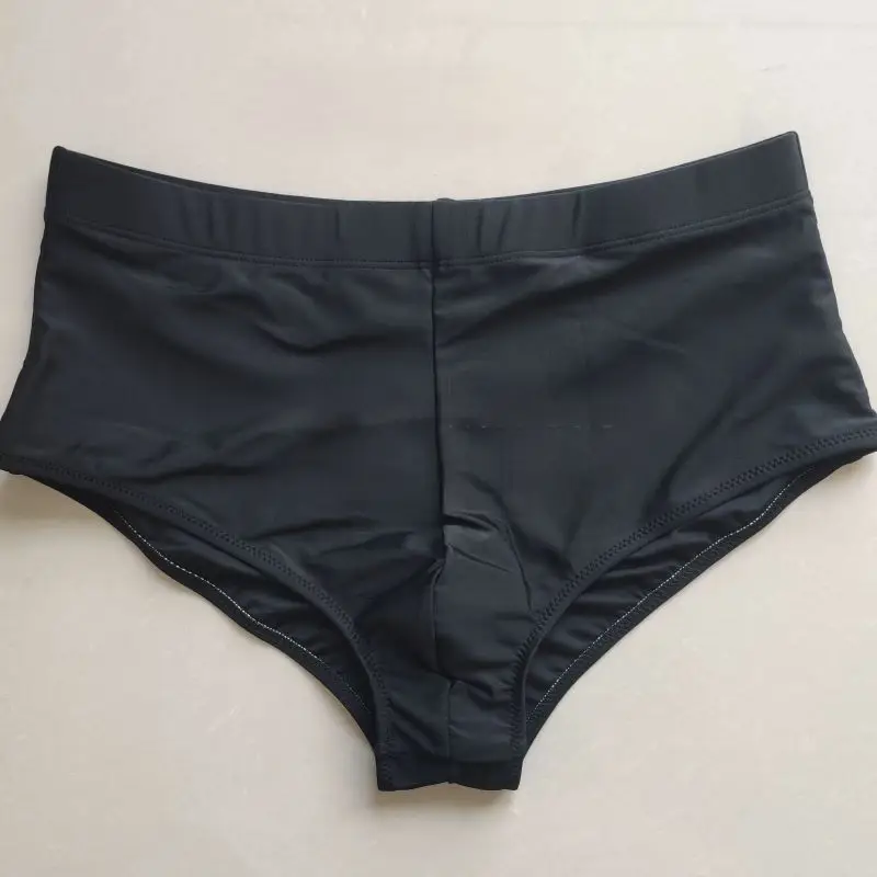 Sexy Men's Soft Silky High Waist Shorts Sleep Bottoms Boxers Briefs Home Lounge Physique Competition Posing Trunks Underwear