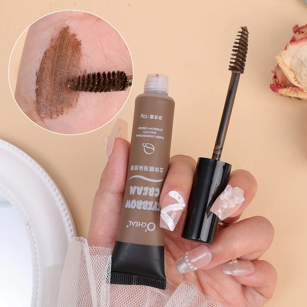 3d Fiber Vloeibare Wenkbrauw Crème Semi-Permanente Wenkbrauw Waterdicht Verven Make-Up Natuurlijk Niet Gemakkelijk Om Blijvende Wenkbrauw Styling Crème Te Vegen