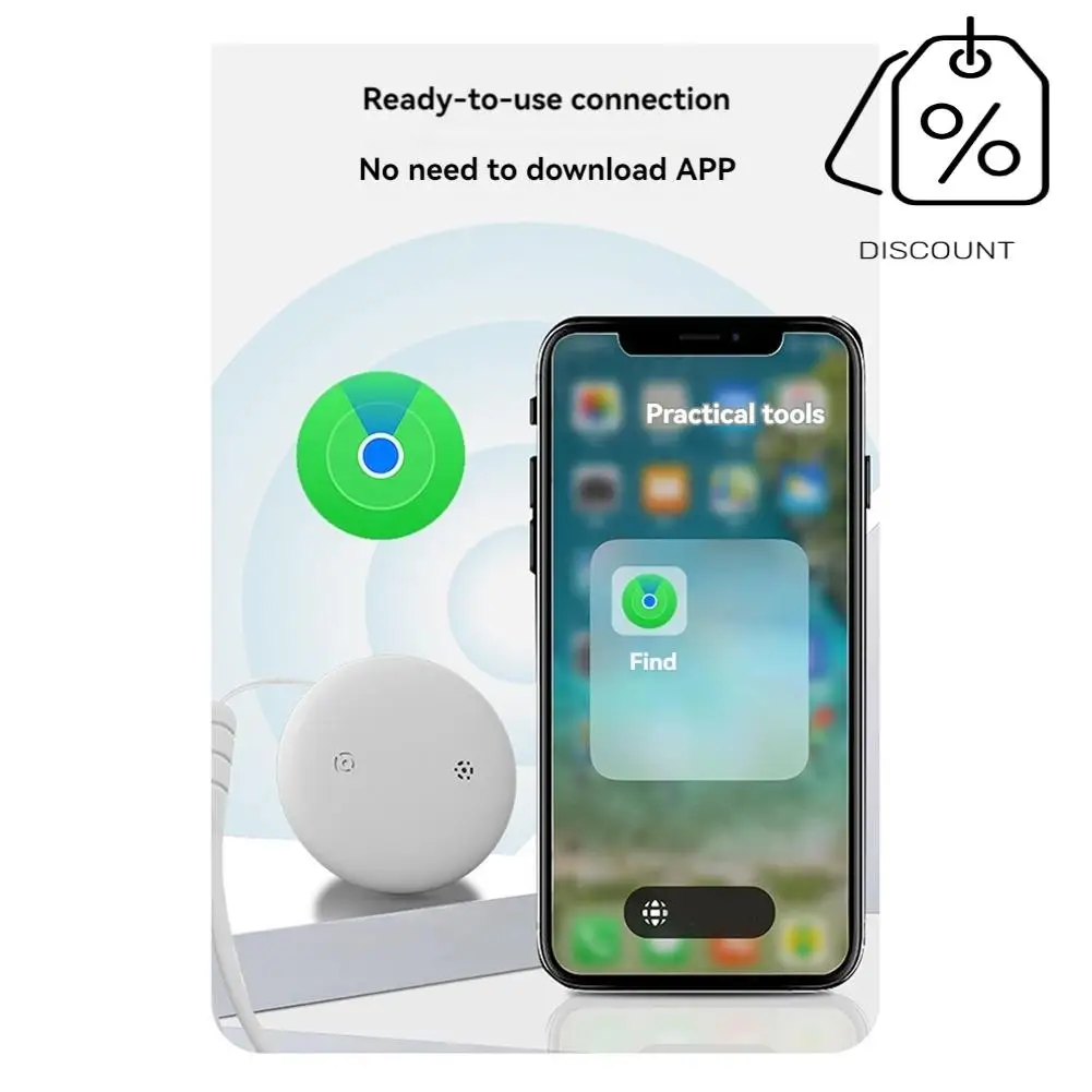 ABMF-Smart Air Tracker para Find My (IOS) Key Finder Item Locator para bagagem carteira bicicleta IP67 à prova d'água 32X32mm