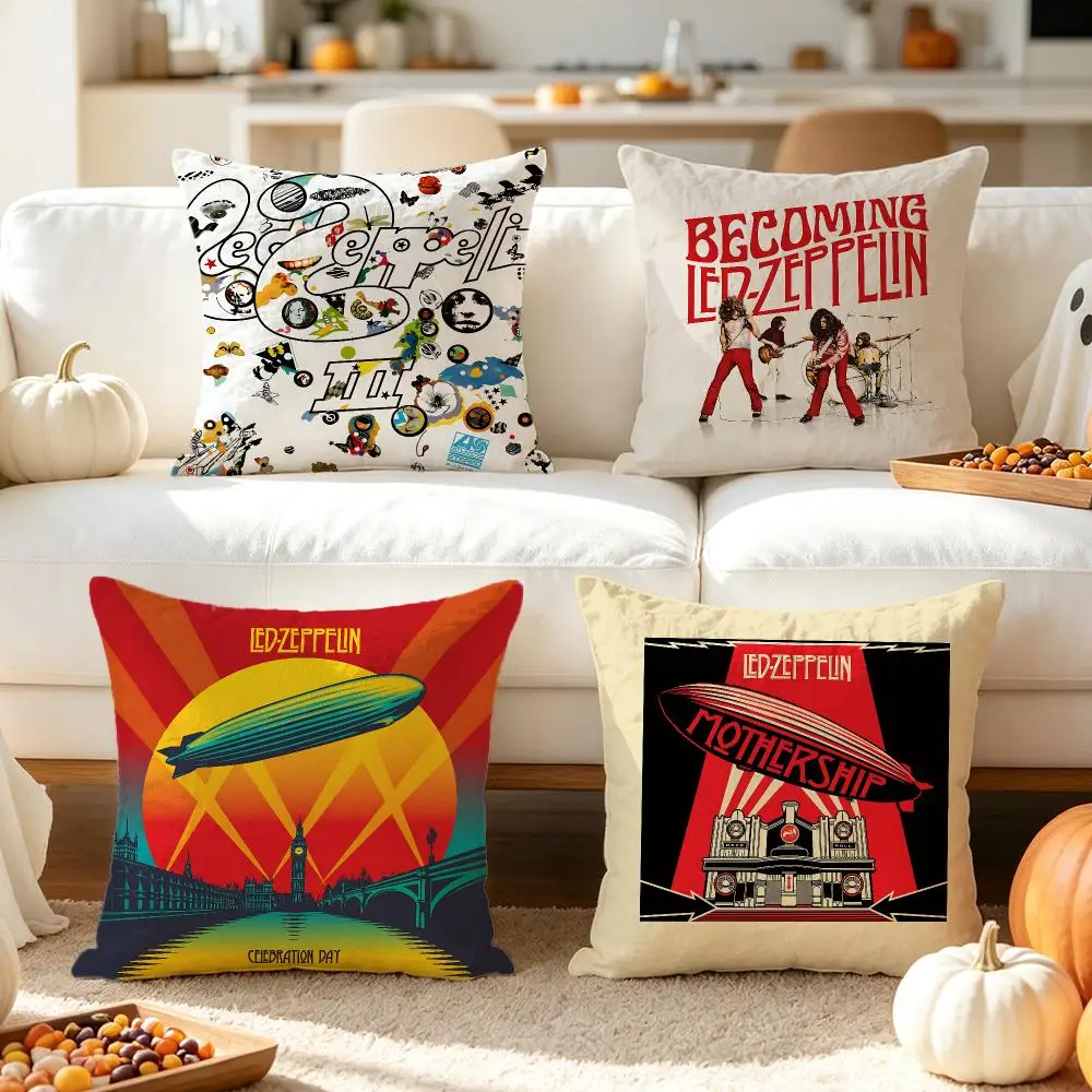 band Led Zeppelin Cushion Cover Pillow Short Plush Pillow Comfortable and Fresh Style for Living Room Bedroom Gift
