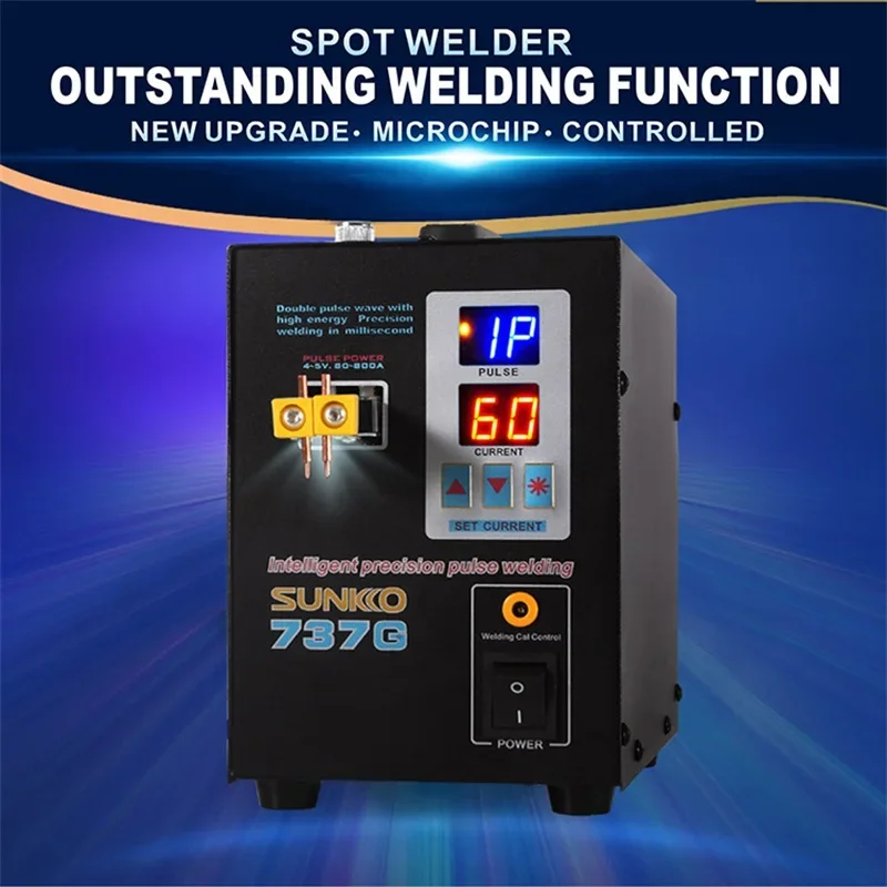 737G Battery Spot Welder Pulse Spot Welding Machine for 18650 Lithium Batteries Battery Pack Building 2.8kw