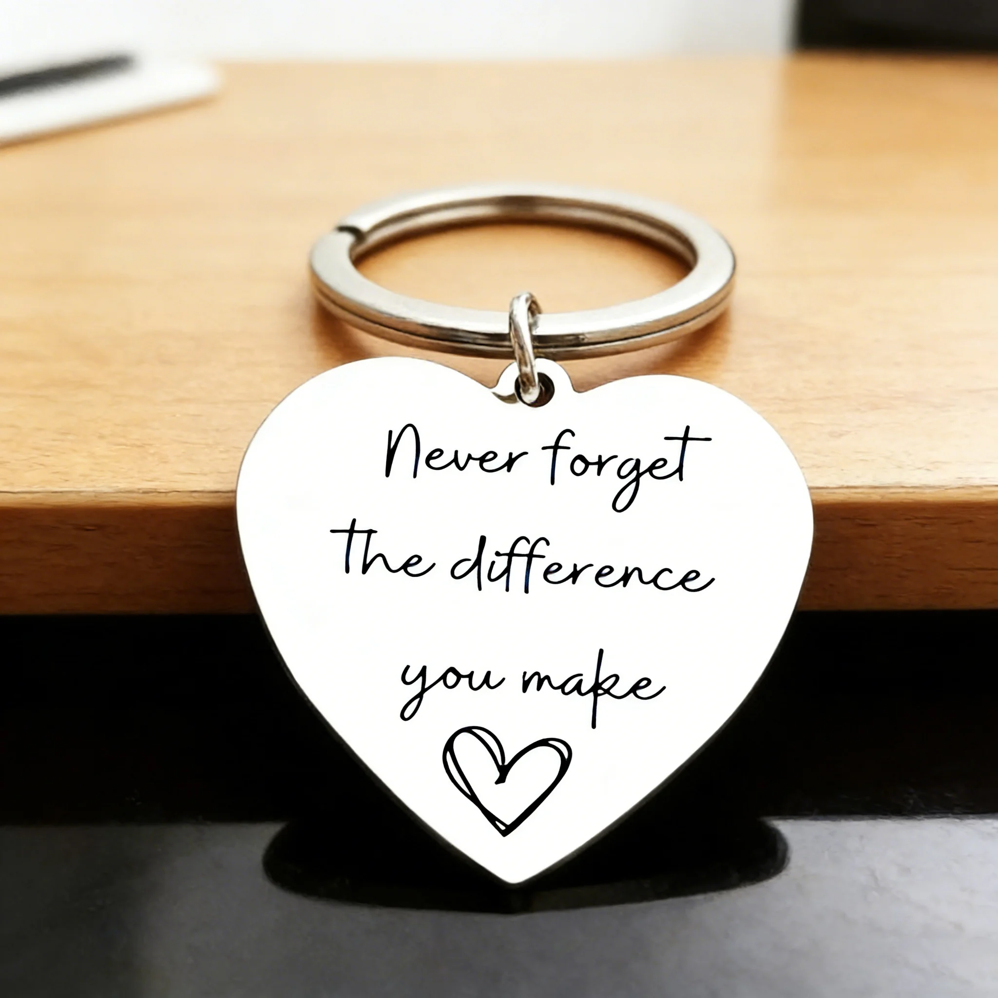 I Love You Keychain for Lover,Faimly, Friend Keychain for Men Never forget the difference you make