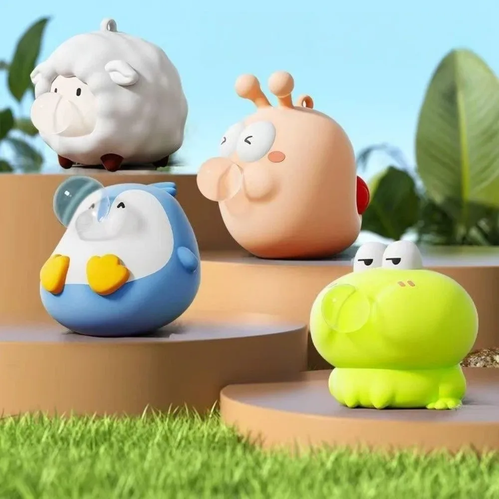 Bubble Blowing Squeeze Doll Cute Animals Puffs Shape Soft Pinch Toys Sheep Frog Stress Relief Cartoon Fidget Toy for Children