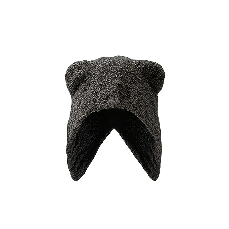 

Bear Ear Knitted Wool Beanie Hats, Christmas Gift Over-Sized Ear Protector Warm Hats Skiing Riding Hats