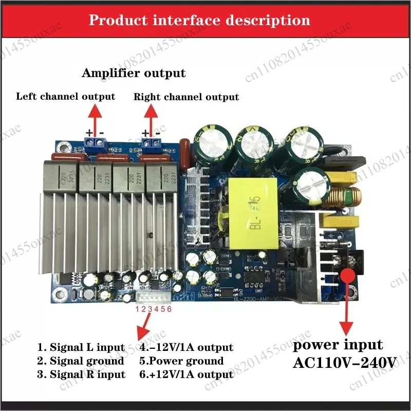 High Power 300W×2 2 Channel Stereo Amplifier Module TPA3255 Chip Audiophile Grade Class D HIFI Digital Power Amp Board