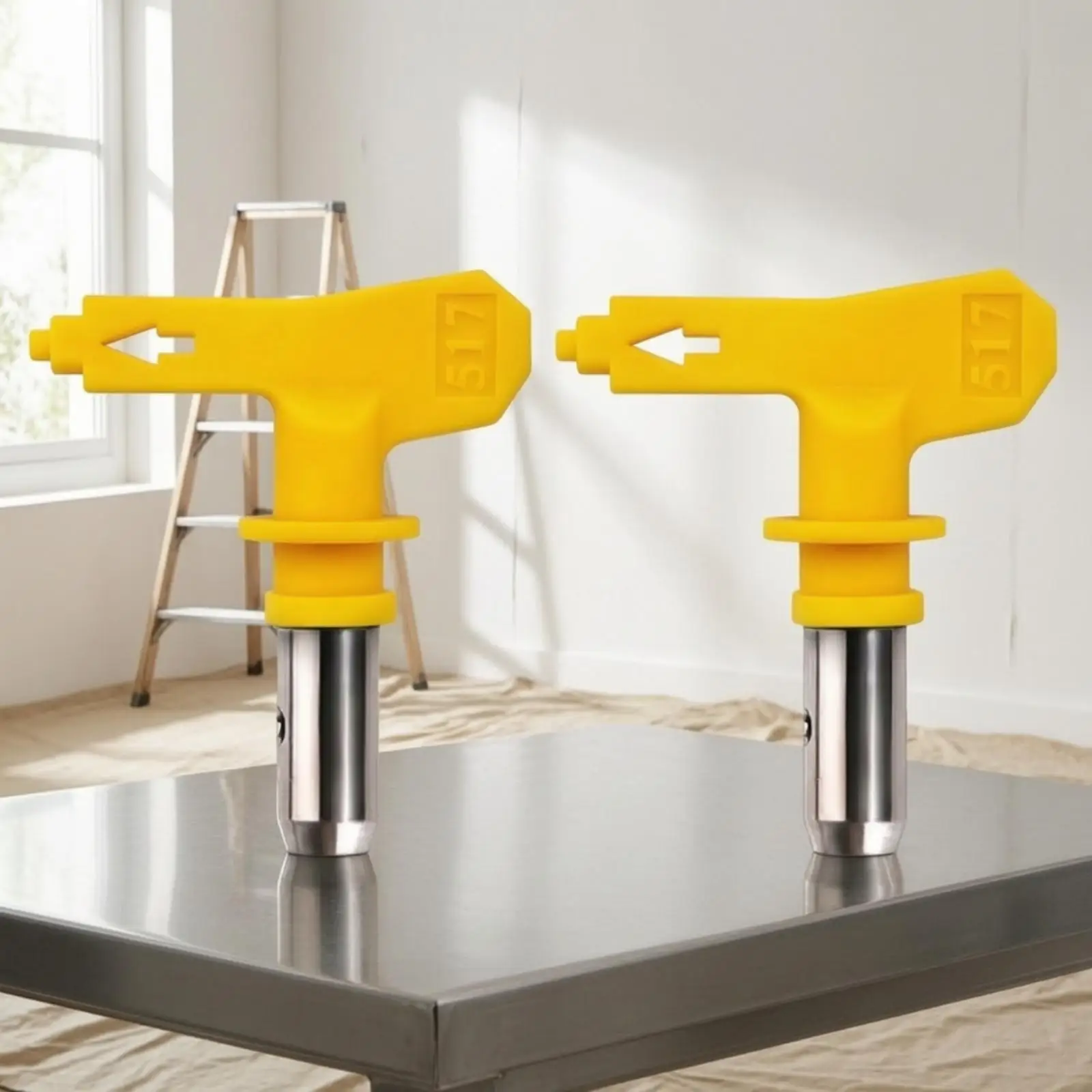 2 Pieces 315 Spray Nozzle Metal Stem Spray Nozzle with Metal Washer Airless Paint Sprayer Tip Directional Arrow Marking