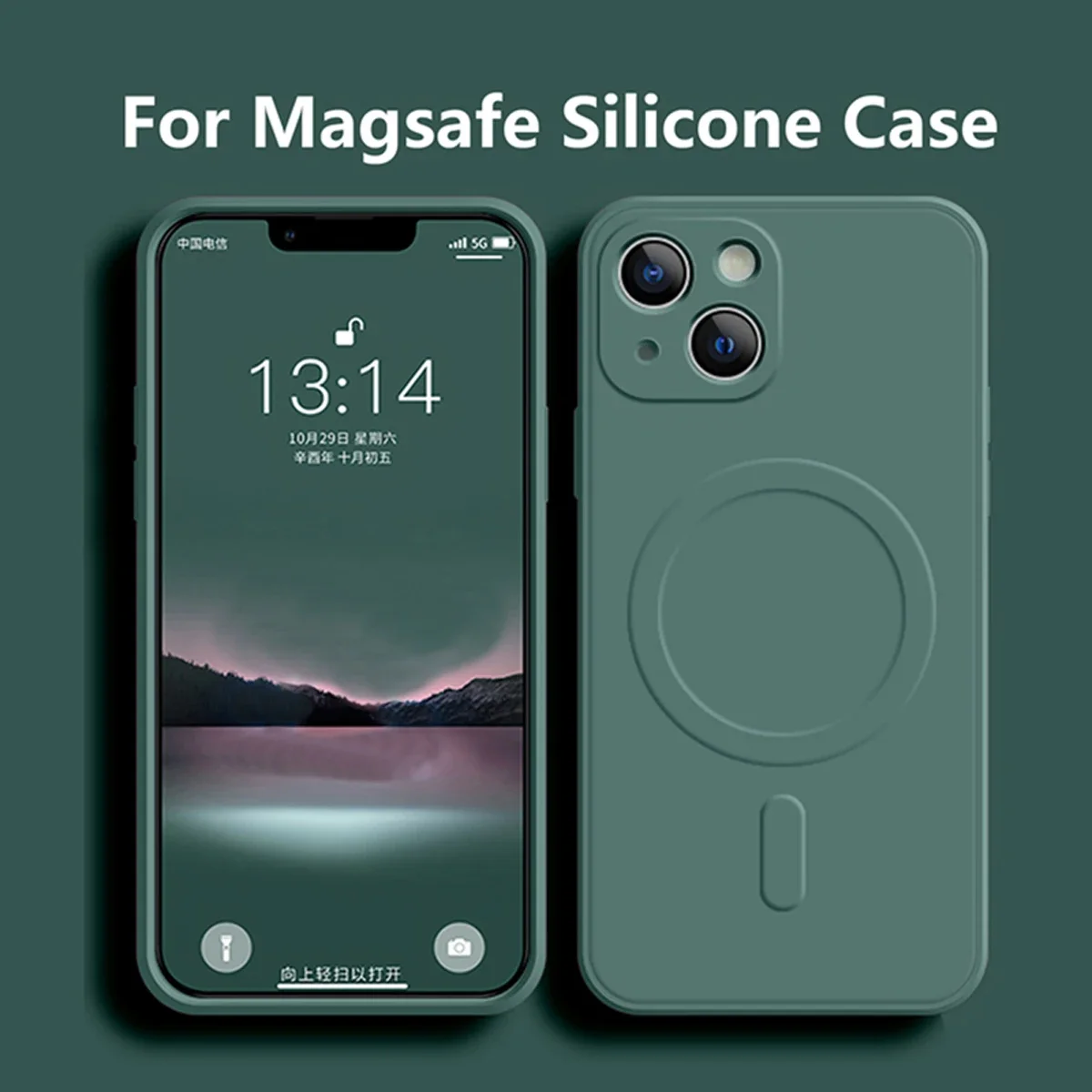 Funda de silicona líquida a prueba de golpes para iPhone 16, 15, 14, 13, 12, 11 Pro Max Plus 16e, cargador inalámbrico magnético para teléfono Magsafe