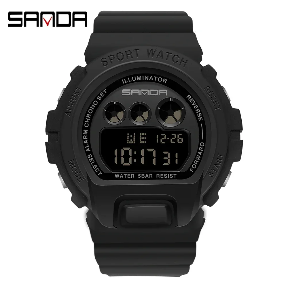 

SANDA 2018 Masculino Men Military Sports Watch Woman LED Digital electronic Luminous Watch Waterproof Men's Ms Watch Relogio