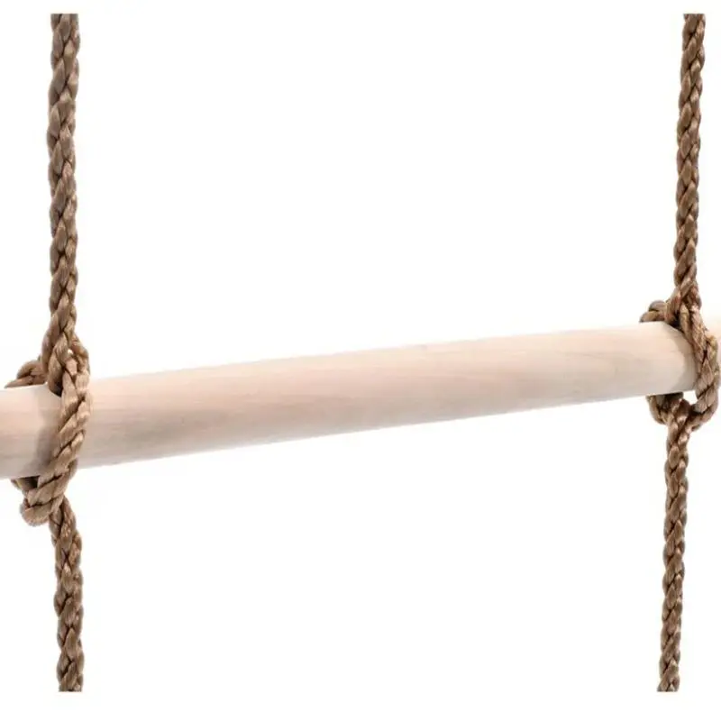 Scala in corda di legno corda sportiva altalena arrampicata-scala appesa per parco giochi per altalena, giocattolo per scala ad albero per esercizi per bambini