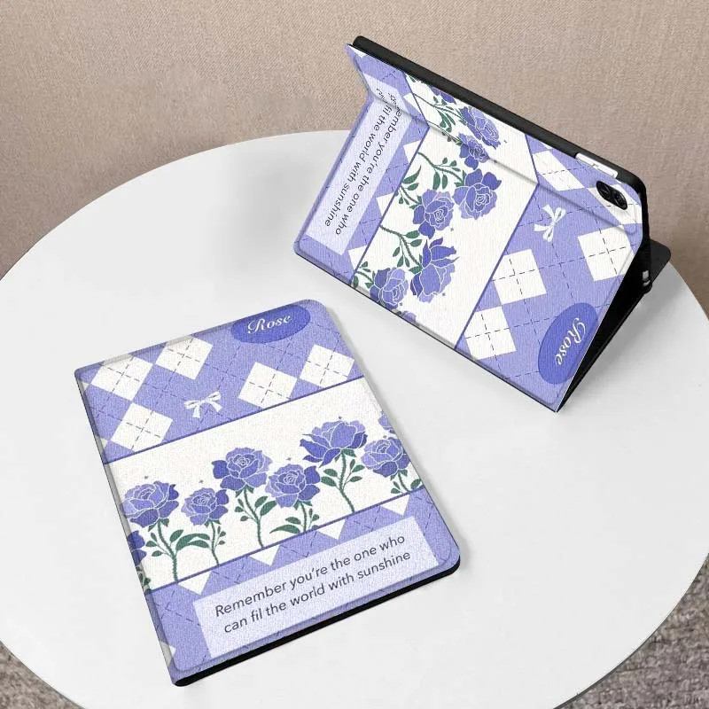 

Diamond Floral Design For Huawei MediaPad M5 T5 M6 SE C5e 11 12 X 2 Lite Pro Air S 12.2 Inch 5G Tablet Case