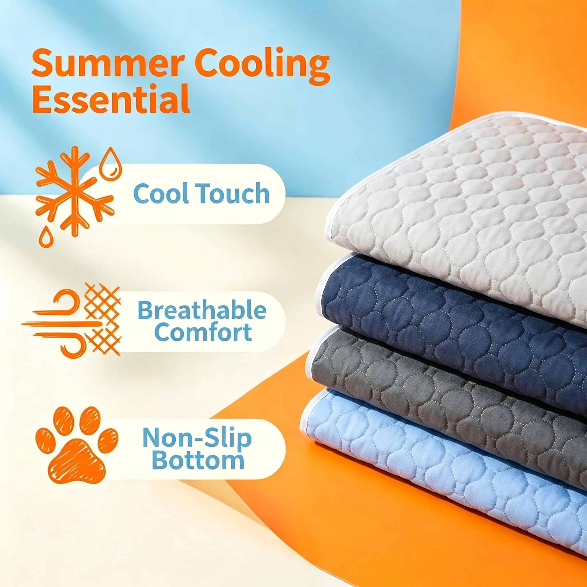 Dog Pee Reusable Pad Blanket Summer Cool Washable Puppy Training Absorbent Diaper Bed Urine Mat Car Seat Cover Pet Supplies view 2