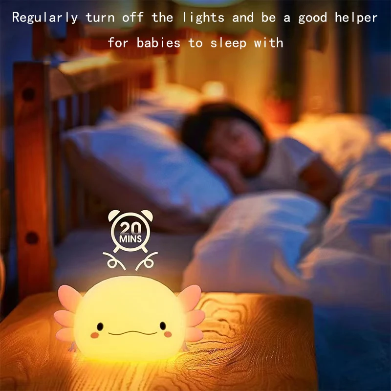 Hexagonal Dinosaur Silicone Two Level Dimming Pat Night Light USB Charging Home Bedside Ambient Light