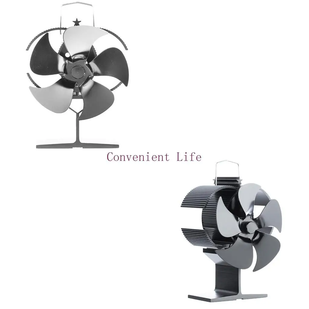 

L1EE SF403S домашний вентилятор с 5 лопастями из алюминиевого сплава, вентилятор для камина с тепловым приводом, журнал для для