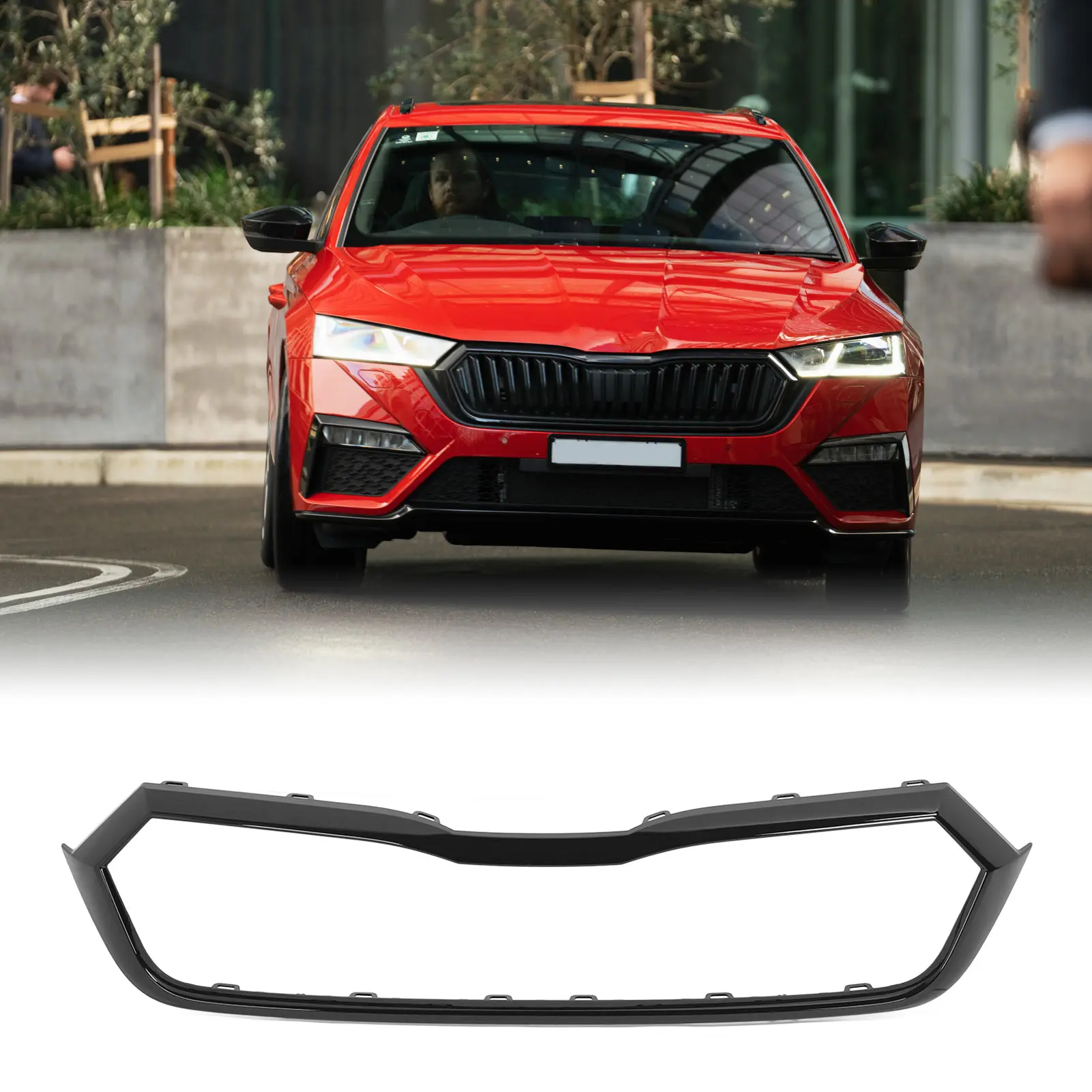 

Grill Surround Frame Front Grille Trim 5E3853761A Black Front Grill Surround Frame Molding for MK4 2020+ Grille Trim Sur