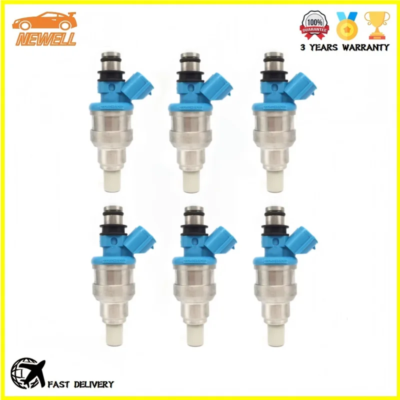 

6pcs 23209-61010 23250-61010 Fuel injector For Toyota Land Cruiser FJ80 4.0L V6 3F-E 1987~1989 Engine Nozzle