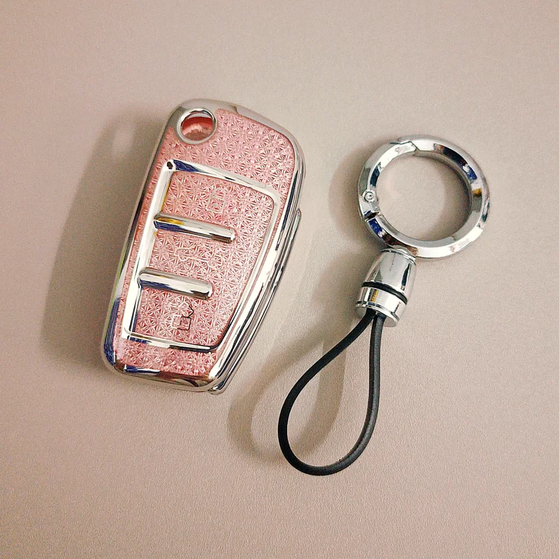 For Audi A1 8V B8 A5 C7 Q3 Q7 S4 S6 S7 S8 R8 TT 4K A8 E-tron Q5 Q8 C8 D5 SQ8 RS RS3 S3 Sline Remote Flip Car Key Case Cover Fob