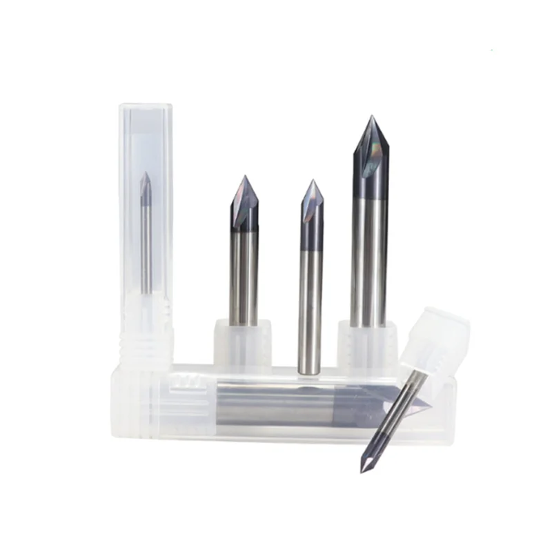 Imagem -06 - Carbide Chamfering Milling Cutter Flauta Router Bit Bit de Gravura para Alumínio Cobre Cnc End Mill 60 90 120 Graus