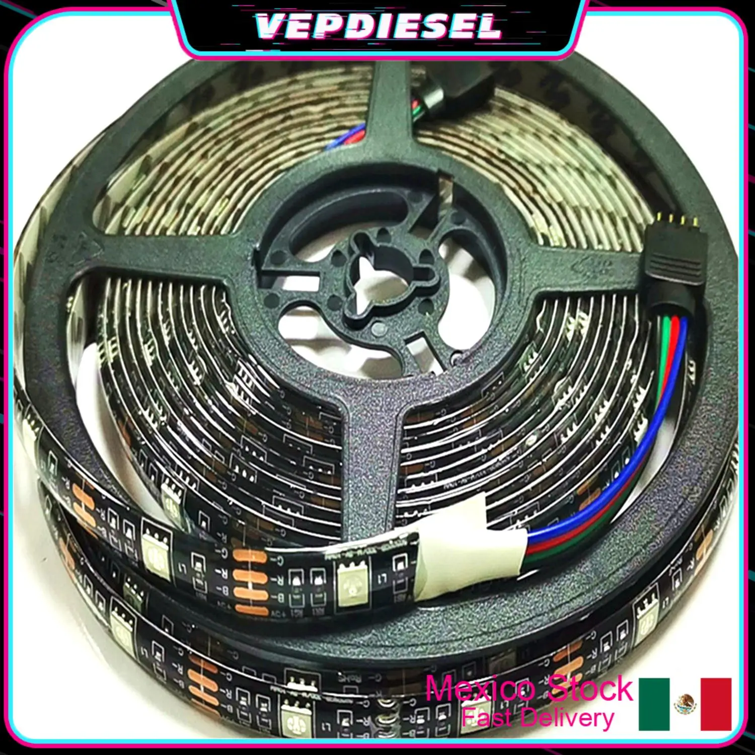 

1set Brand New LED Light Strip For Car Motorcycle ATV 5050 RGB 30 Lights/M 5V BLACKBOARD APP