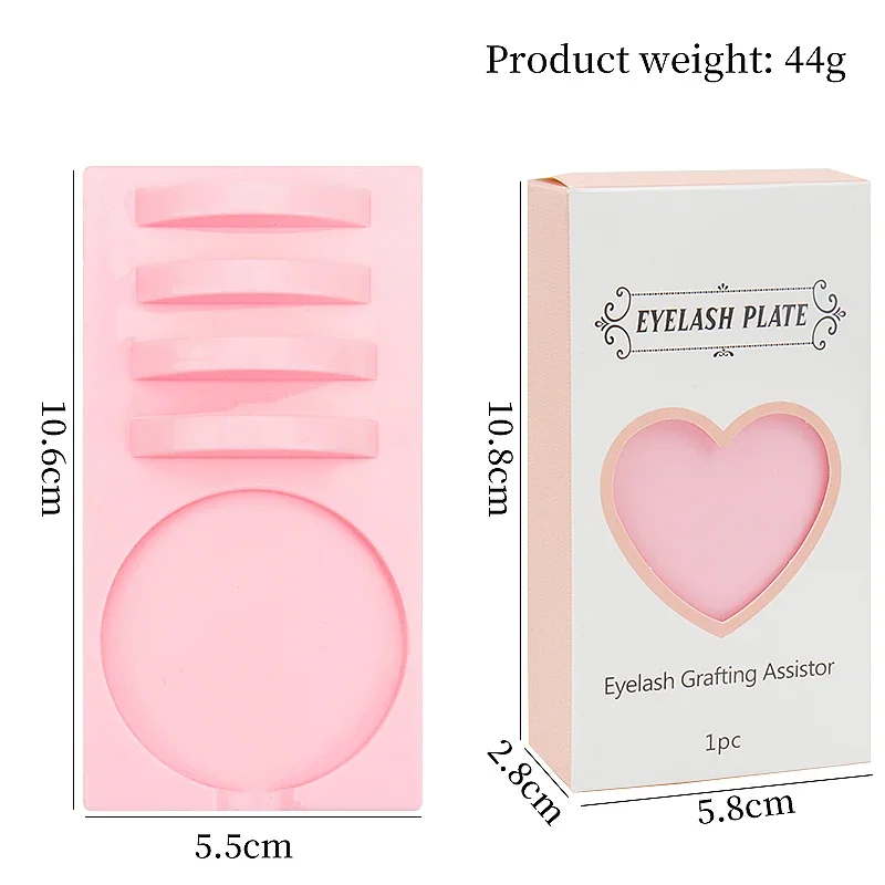 Strumento per l'estensione delle ciglia Colla individuale Pallet Innesto Ciglia finte Piastra di giada Pad Colla adesiva Supporto Holde Strumenti per il trucco