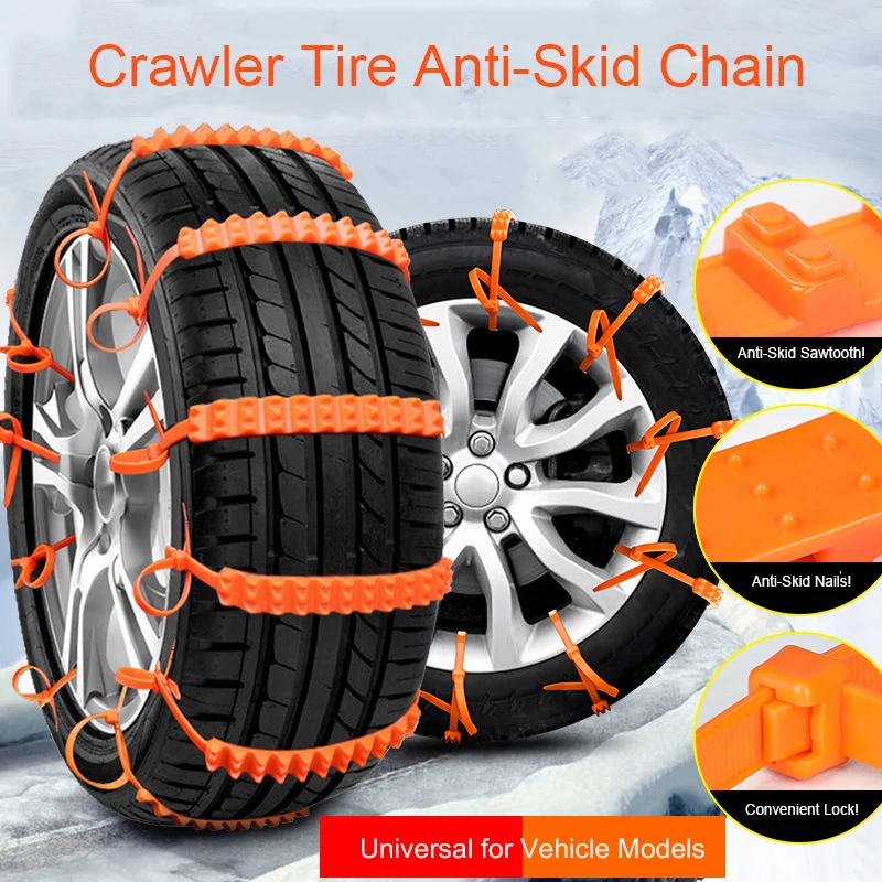 

Anti-Skid Snow Chains for Car Motorcycles Winter and Bad Terrain Wheels Anti-slip Emergency Universal Lockout Artifact