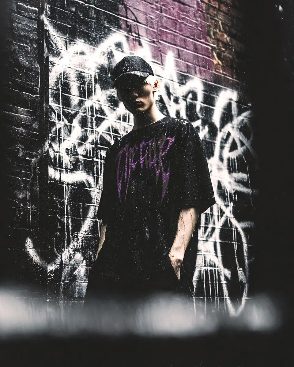 Purple Terror Skull Devil Root Rose Men's Short Sleeved T-shirt Gothic Dark Art Punk Metal Street Wear Casual Top
