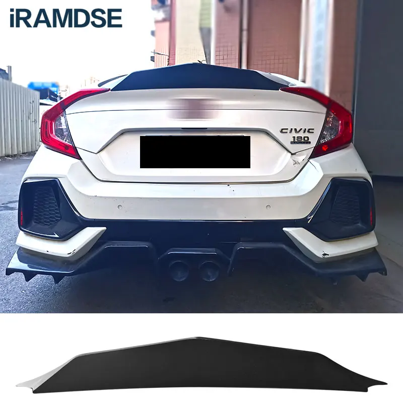 Real Carbon Spoiler for Honda Civic 10th Generation Tail Fin 2016 2017 2018 2019 4 Door Sedan Car Rear Wing