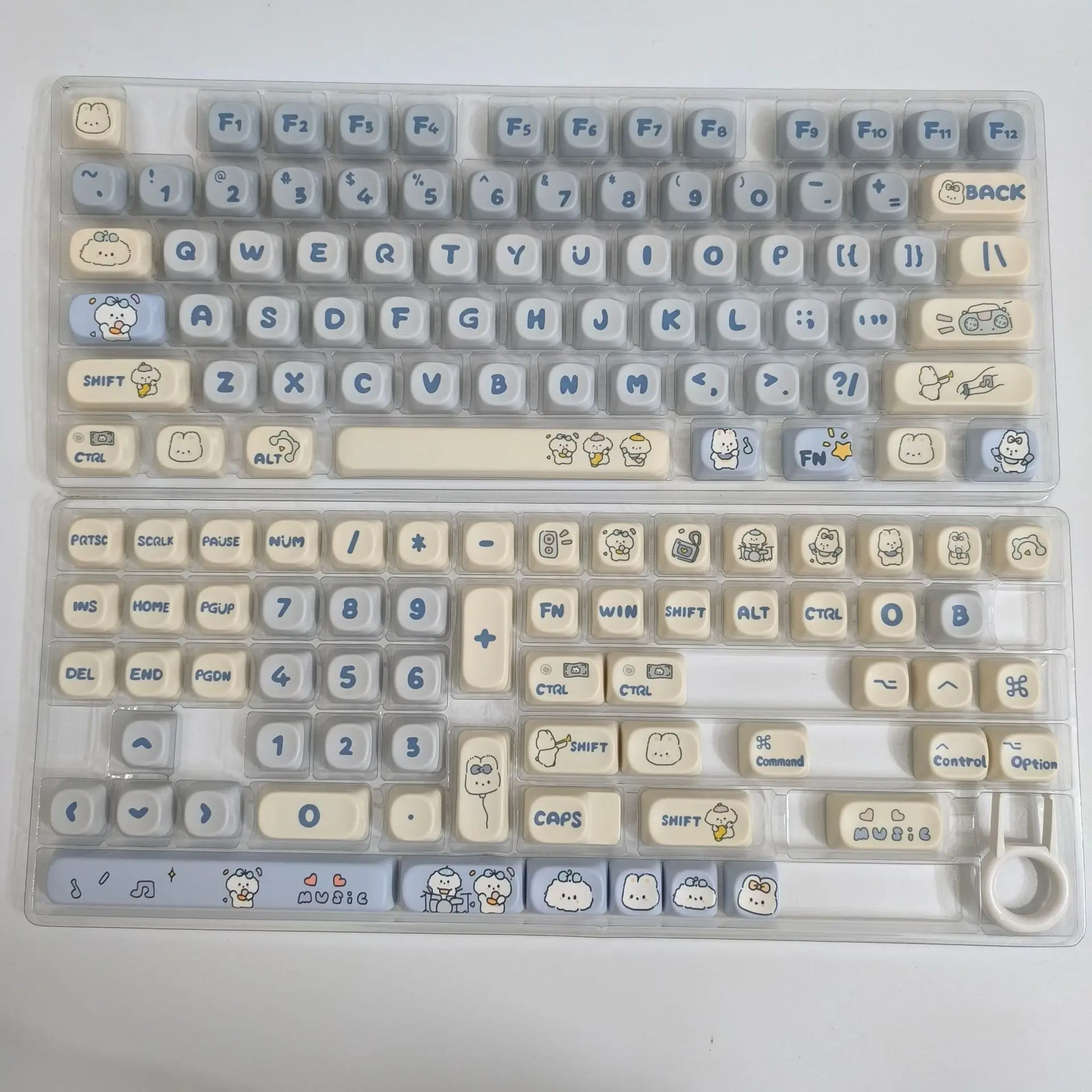 Band puppy keycaps cute gradual change MOA height small warping hot sublimation Ningzhi HI75 68 98 99 104RK