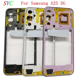 Middle Frame Center Chassis Cover Housing For Samsung A25 5G A256 Phone LCD Frame Repair Parts