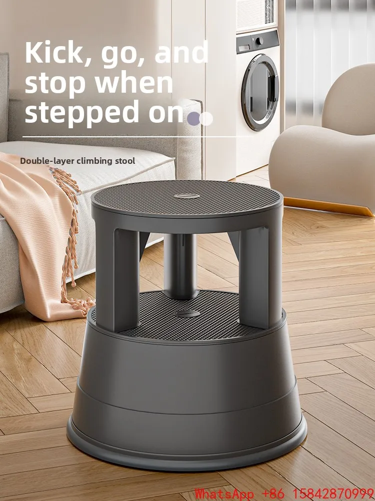 

Universal wheel movable stool household ladder stool