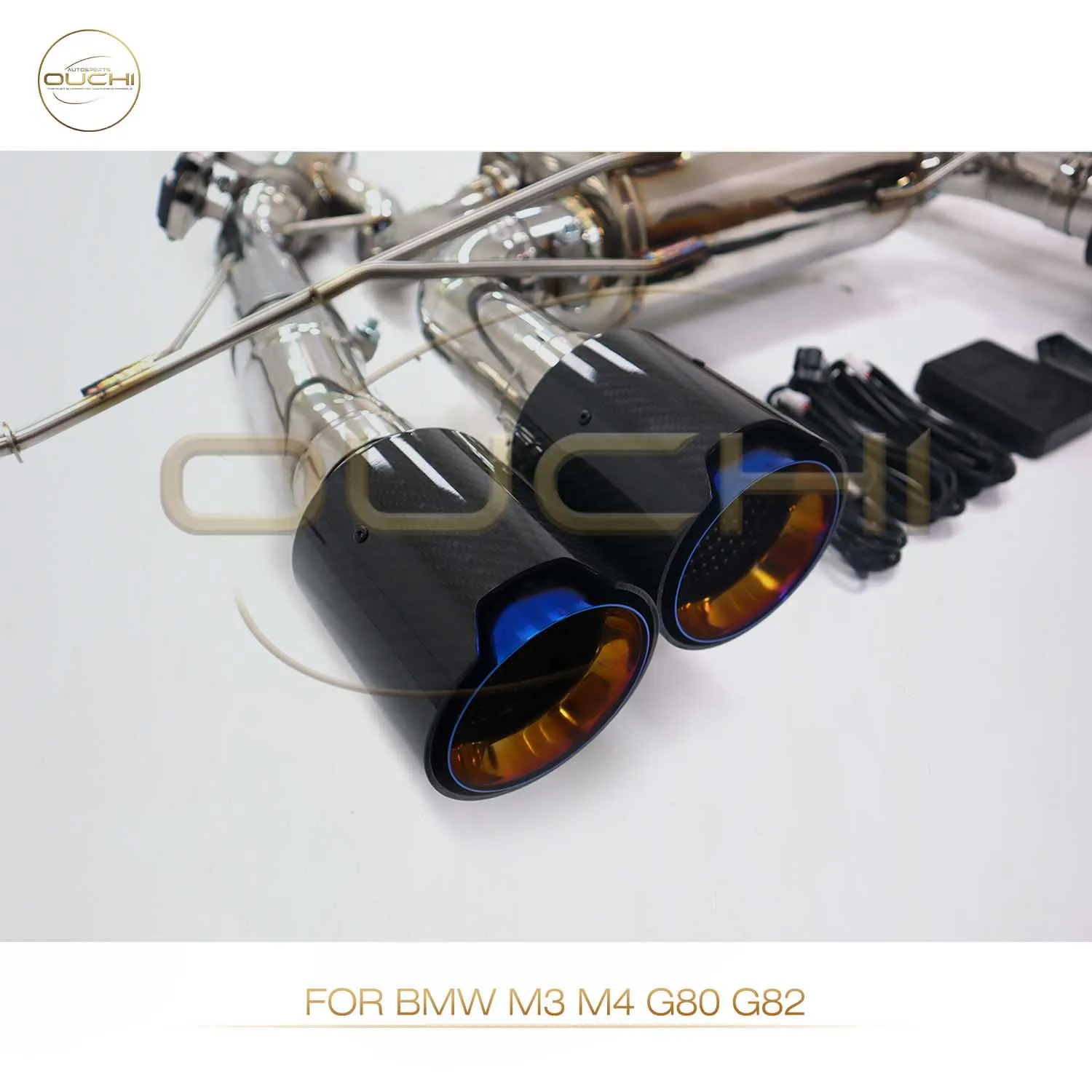 

OUCHI Factory Direct Sales Catback for BMW M3 M4 G80 G82 Stainless Steel Car Exhaust With Electronic Valve Tips Muffler