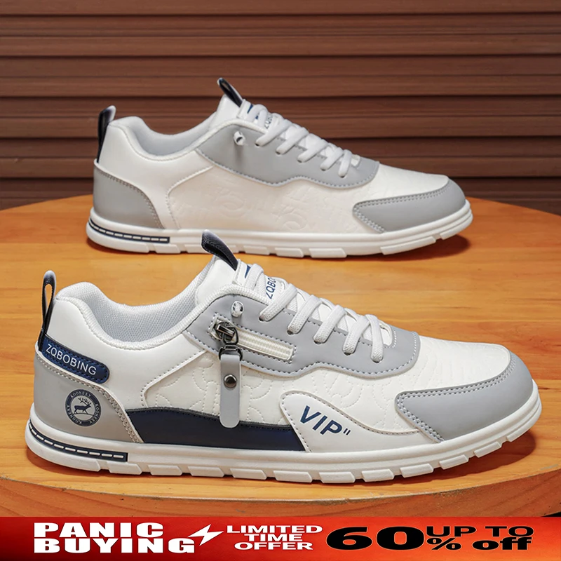 

PARZIVAL 2026 Новые повседневные мужские кроссовки из кожи для активного отдыха, прогулочные туфли, лоферы, удобная мужская обувь, tenis hombres