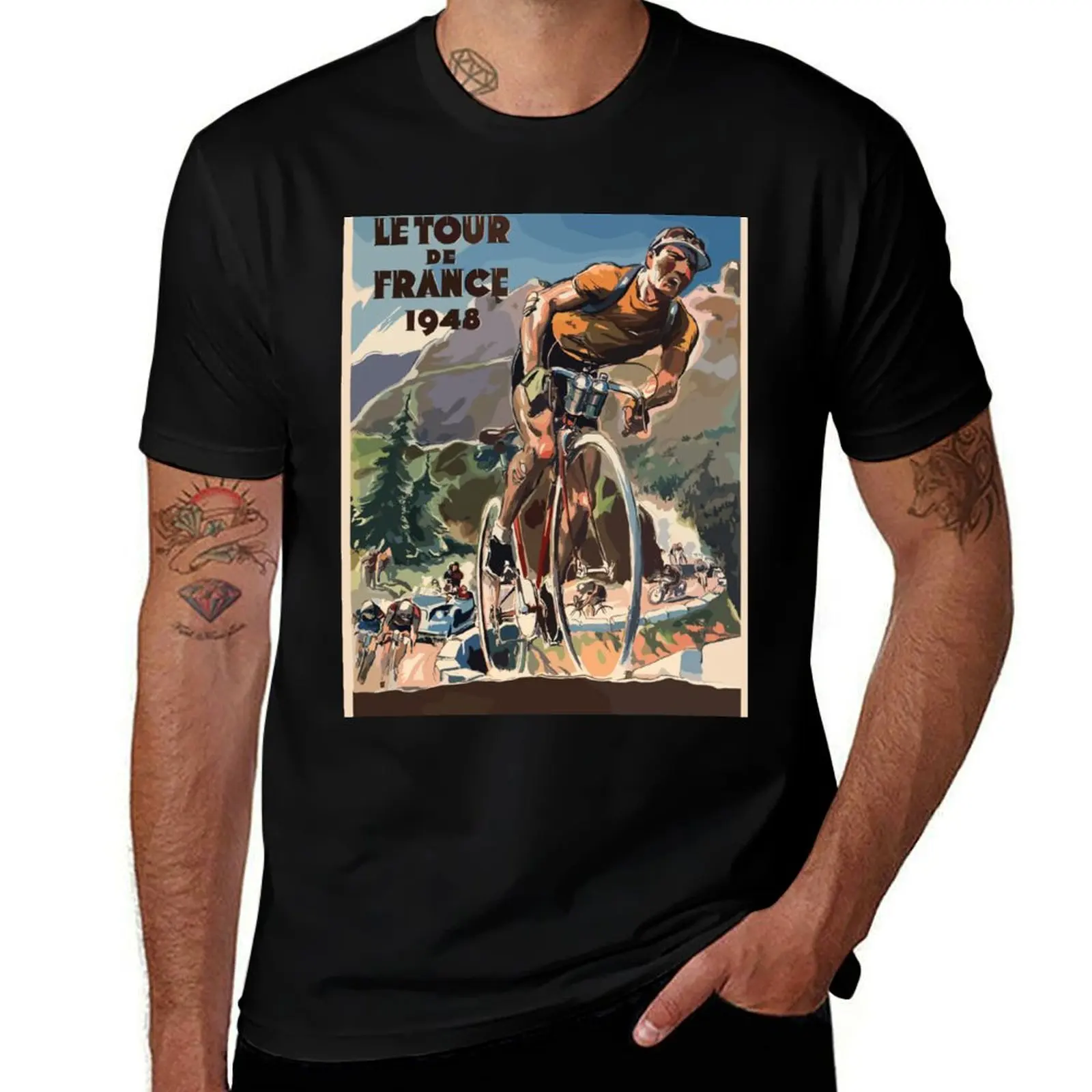 

Tour de France 1948 T-Shirt T-shirts man shirts graphic graphic tee shirt Anime t-shirt plain white t shirts men
