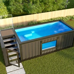 Portable Prefab 15Ft 20 Feet Container Pools Ready Made Steel Frame Prefabricated Container Swimming Pool