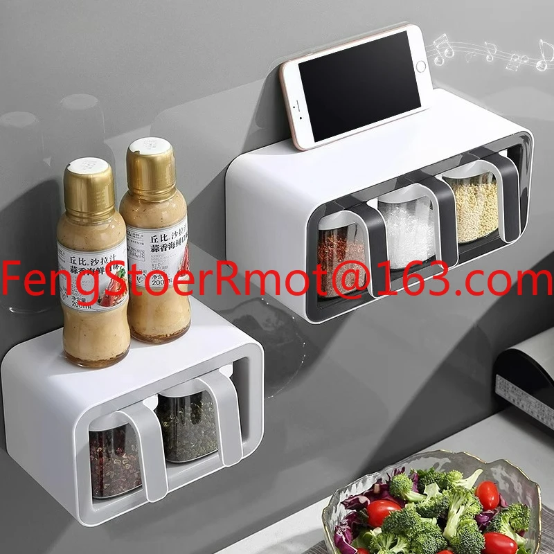 Suitable for seasoning boxes, kitchen supplies, integrated multi-grid storage jars, household seasoning jars, combination set