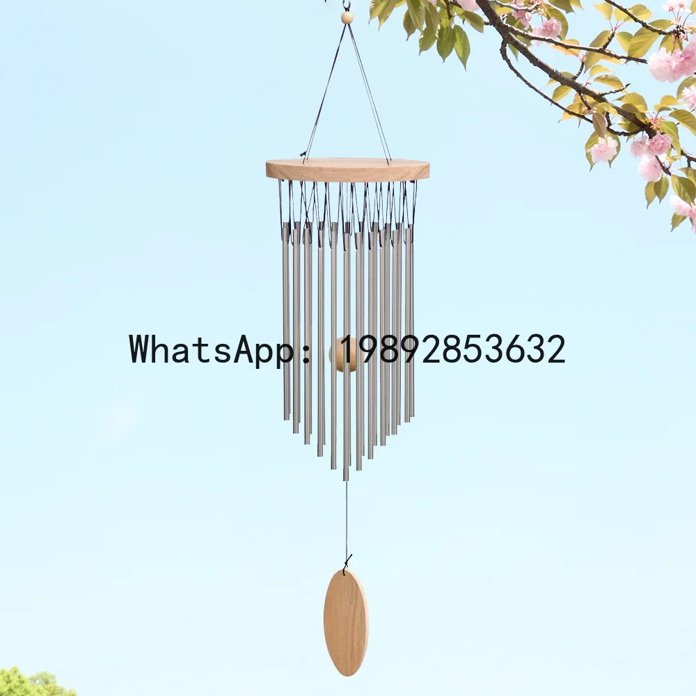 ZF22 metal solid wood aluminum tube wind chime creative home decoration hanging ornament gift