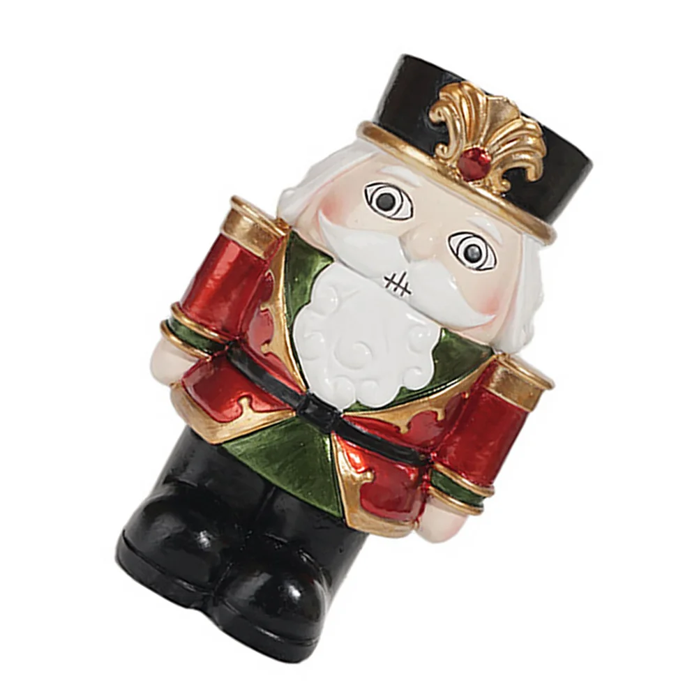 

Christmas Holder Nutcracker Design Resin Craft Decoration for Warm Festive Atmosphere Dining Room Living Room Decor