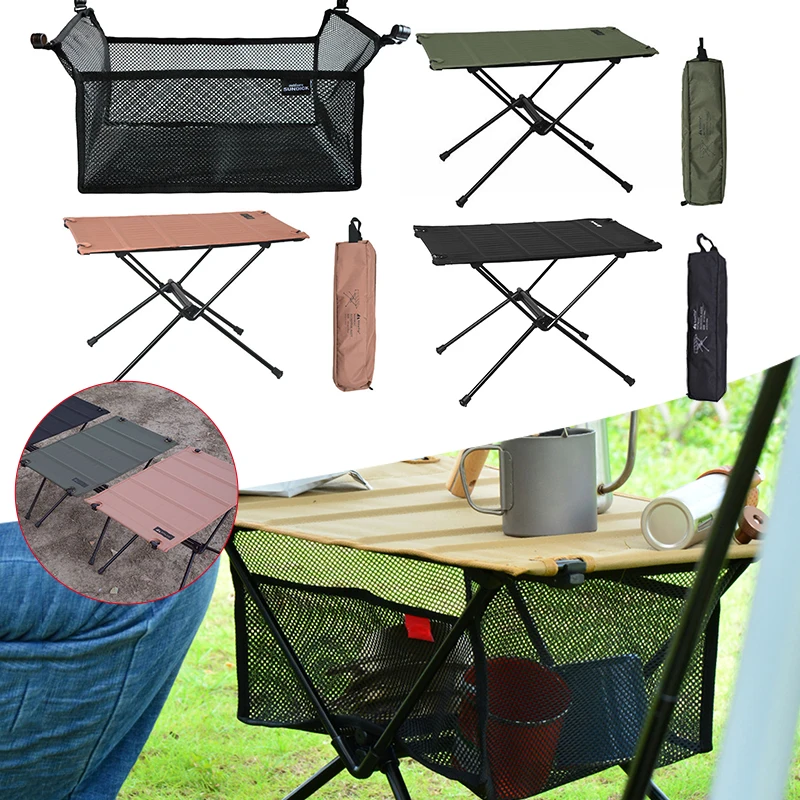 ShineTrip Picnic Table Collapsible Roll Up Portable Outdoor Foldable Fishing Table Ultralight Aluminum Folding Camping Table