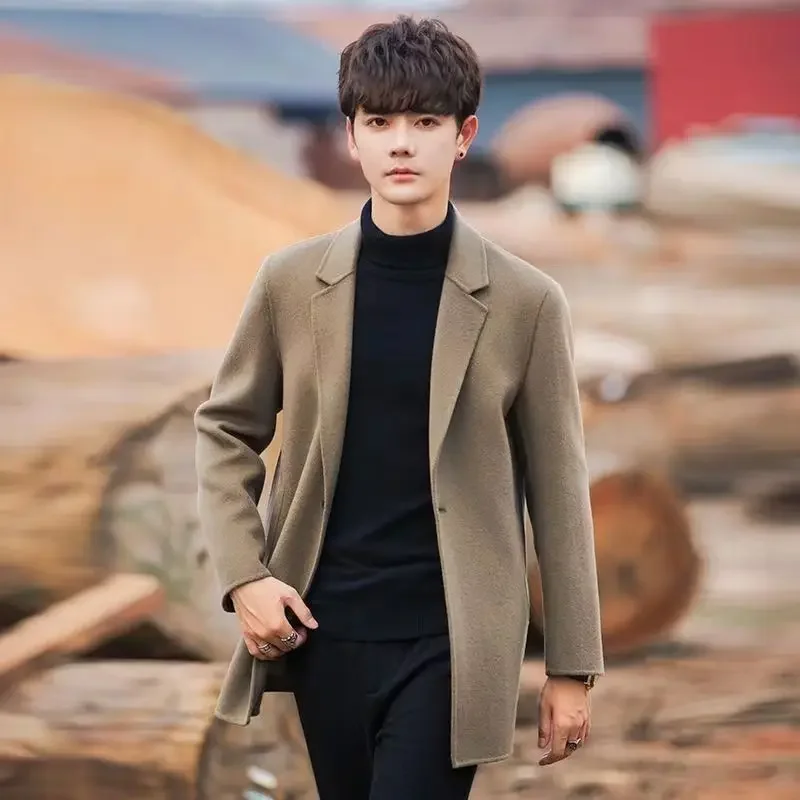 GELITAYIN Men's Jackets Winter Warm Sales Of Wool & Blends Overcoat Male Coats Fleeced High Quality Trendy Joker Y2k Deals Hot W