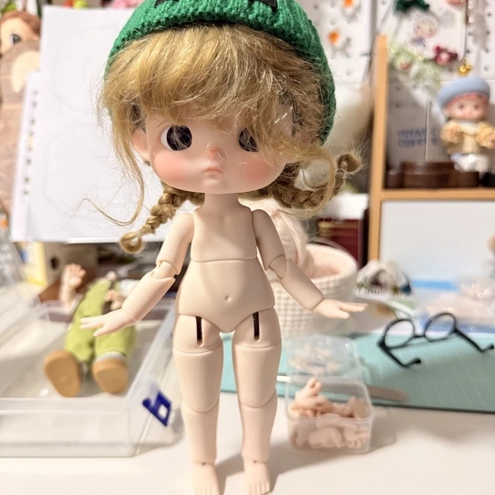 In Stock Bjd Blank Body Lantern Shape Body Small 6 Points Bjd Cartoon Doll 18cm Body 3/12 Action Figure Bjd Body Accessories