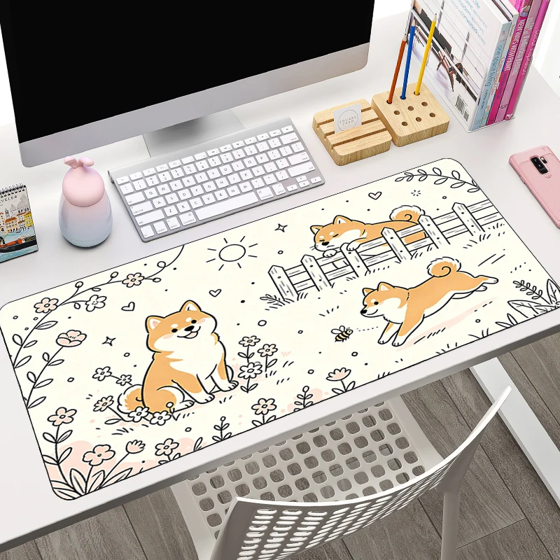 Computer Mouse Pad Gaming Mouse Pad Pc Accessories Cute corgi Chai Dog Office Desk Mat Large Mouse