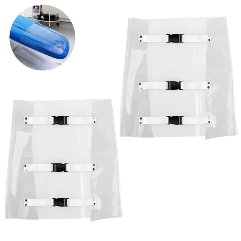 

2pcs Dental Chair Foot Cover Pad Clear Protector Sleeve with Elastic Band Waterproof Protector Cover Reusable Clinic Supply