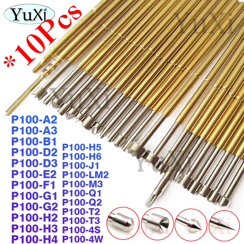 

10Pcs Spring Test Pin P100-A2 A3 B1 E2 E3 H2 H3 H4 H5 J1 Q1 Q2 T2 LM2 PCB Probe LM3Outer Diameter 1.36mm Length 33.5mm