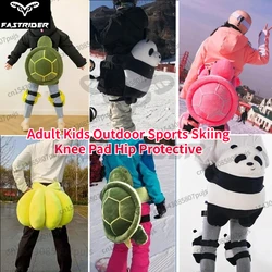 Adult Kids Butt Pad for Skiing Soft Hip Pad Snowboard Knee Pads Soft Turtle Hip Protection Skiing Protector Pads Ski Accessory