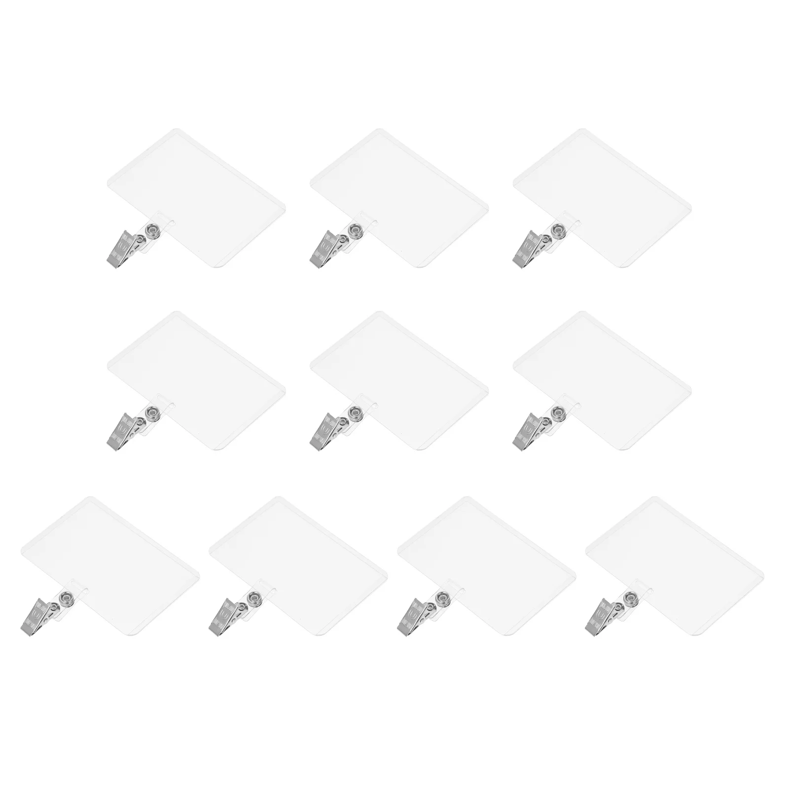 10 set porta badge per permesso di lavoro trasparente impermeabile Copertine protettive per carte trasparenti Porta badge per carte d'identità