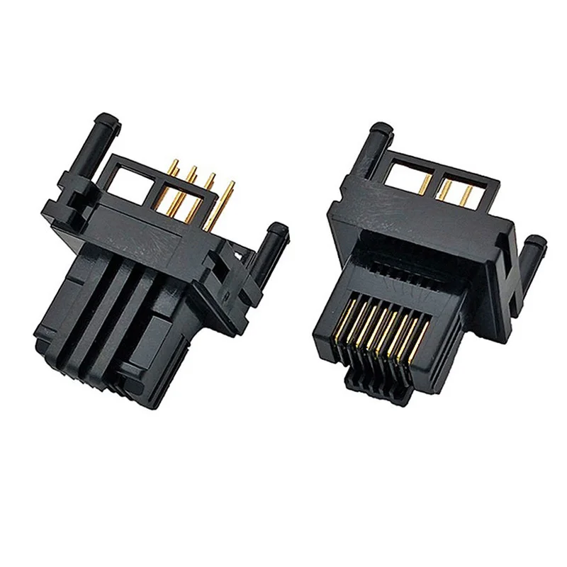

RJ45 crystal head board end type DIP all-plastic test connector 8P8C straight plug male connector inverter network connector
