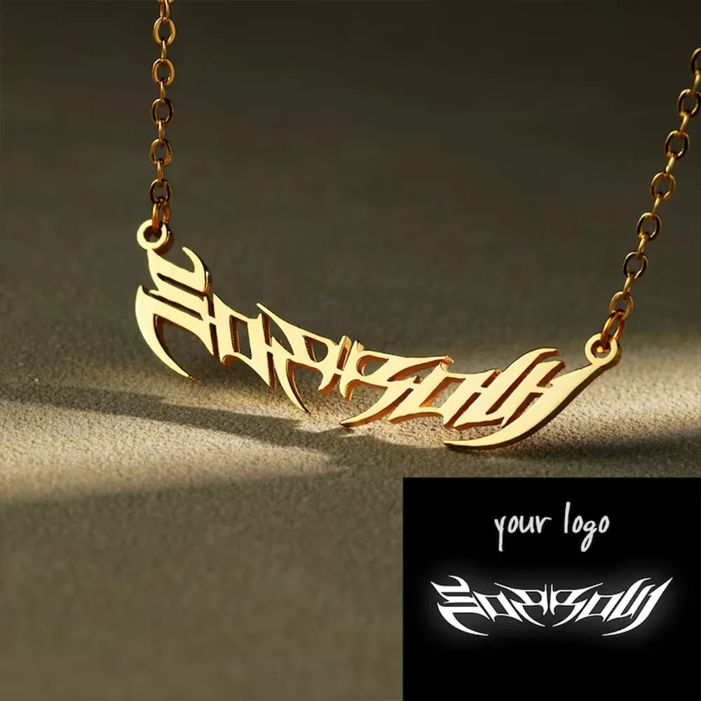 Women Fashion Icon - Collana con logo personalizzato, collana con