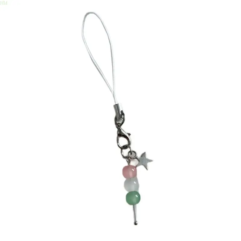 Fashion Bead Star Pendant Phone Strap Portable Hangings Lanyard for Girls Women NM