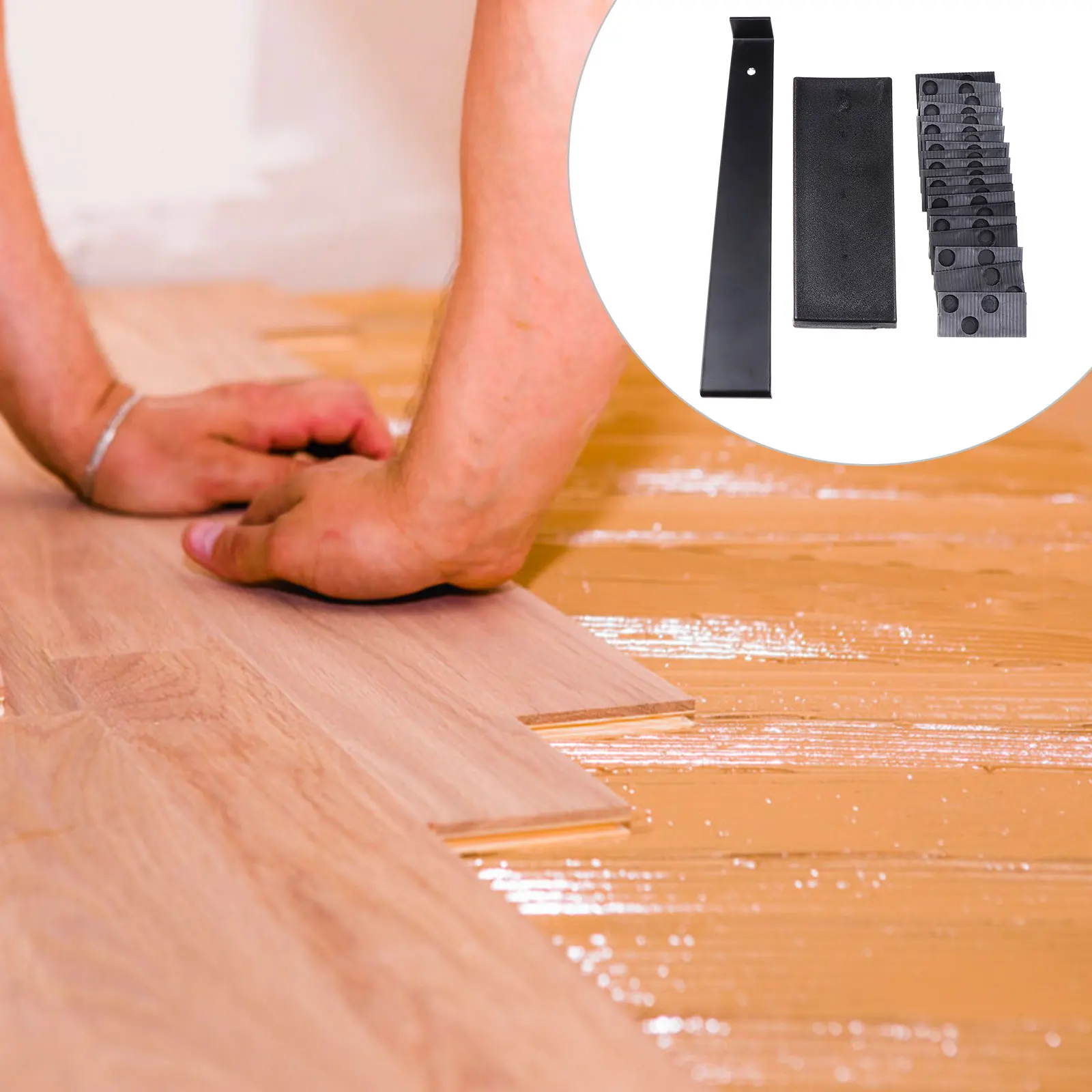 

22 Pcs Wood Floor Tools Hardwood Flooring Installation Kit Carbon Steel Floor Strengthening Spacers Laminate Tools Gardening
