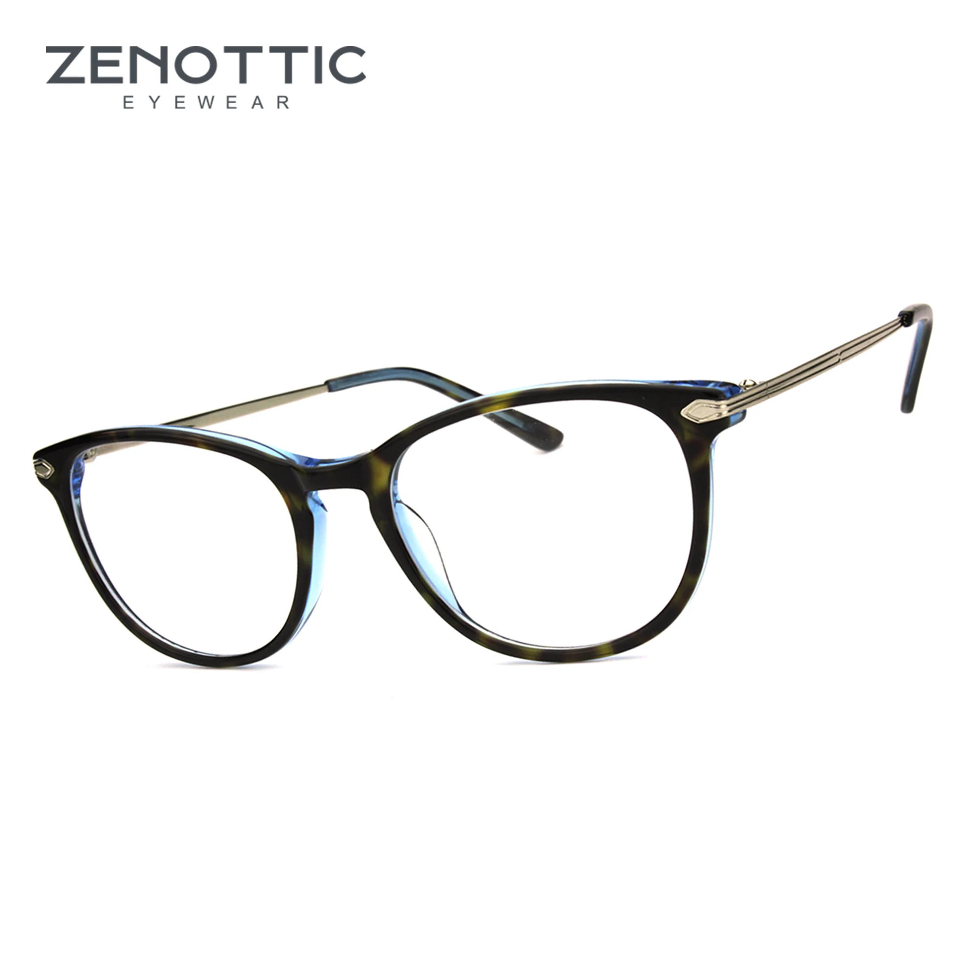 

ZENOTTIC Acetate Glasses Frame Retro Optical Glasses Frame Myopia Hyperopia Prescription Lens Women Eyewear Eyeglasses