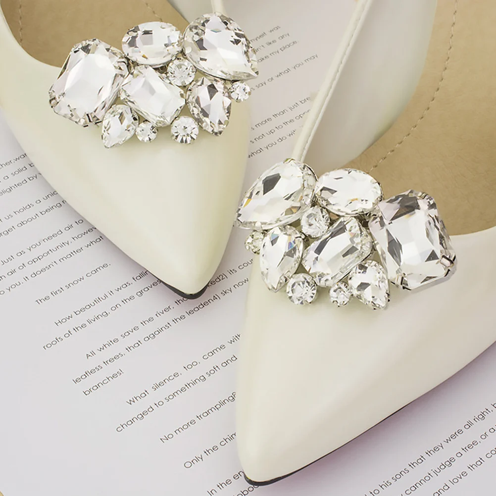 

Rhinestone Crystal Shoe Clips Buckles DIY Wedding Bride Shoe Decoration Accessories for Flats Boots Sandals Pumps Sparkle Accent